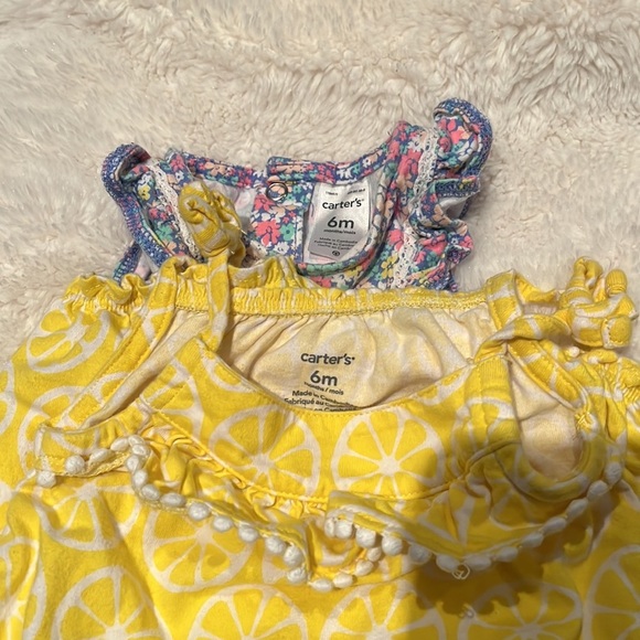 Bundle CARTERS 6 month pair of rompers - Picture 2 of 2